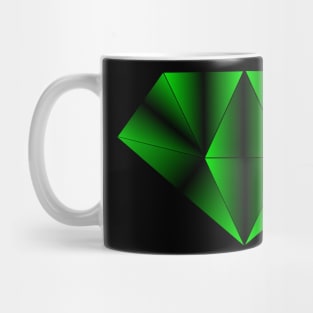 Green geometric diamond Mug